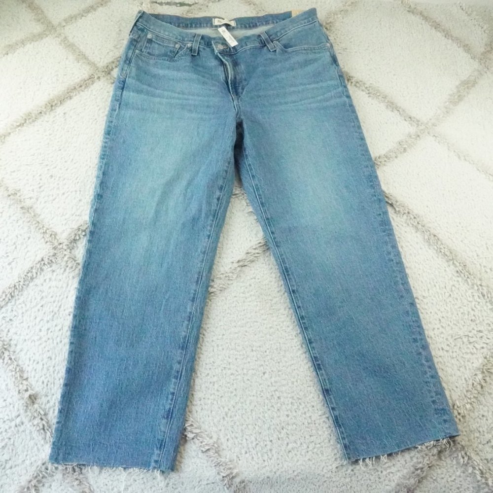 Madewell The Mid-Rise Perfect Vintage Straight Jean Womens 32 Criss Cross Waist